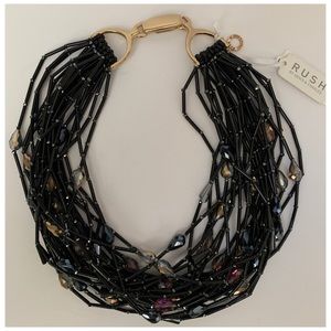 RUSH by Denis and Charles Statement Neckless Black